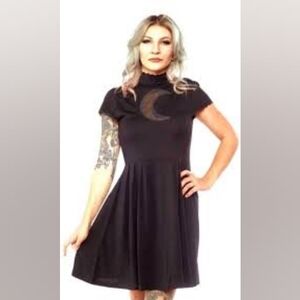 Killstar crescent moon goth dress size S